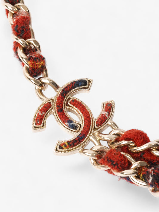 Chanel CC Double Necklace Gold / Tartan Base Metal
