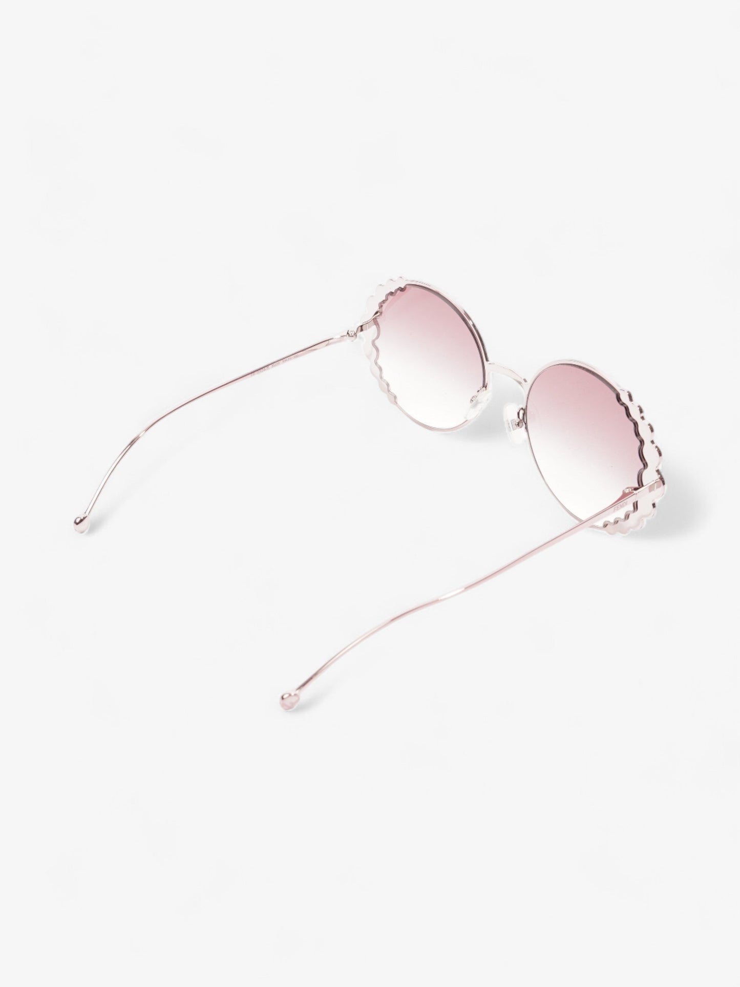 Fendi Round Crystal Sunglasses Gradient Pink Acetate 135mm