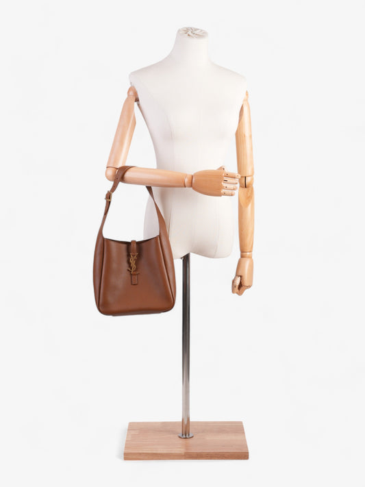 Saint Laurent Le 5 a 7 Hobo Brown Leather Small