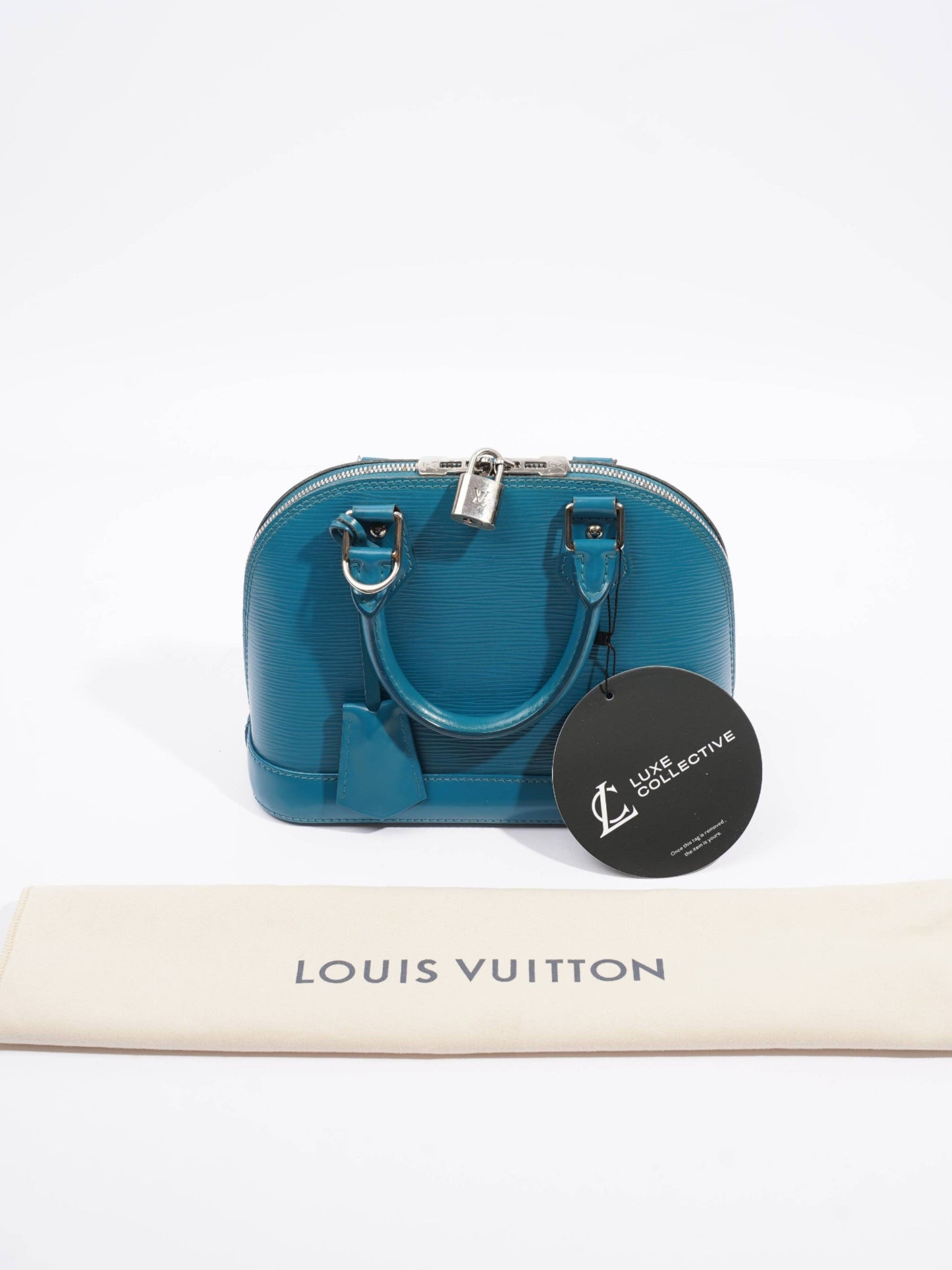 Louis Vuitton Alma BB Cyan Blue Epi Leather