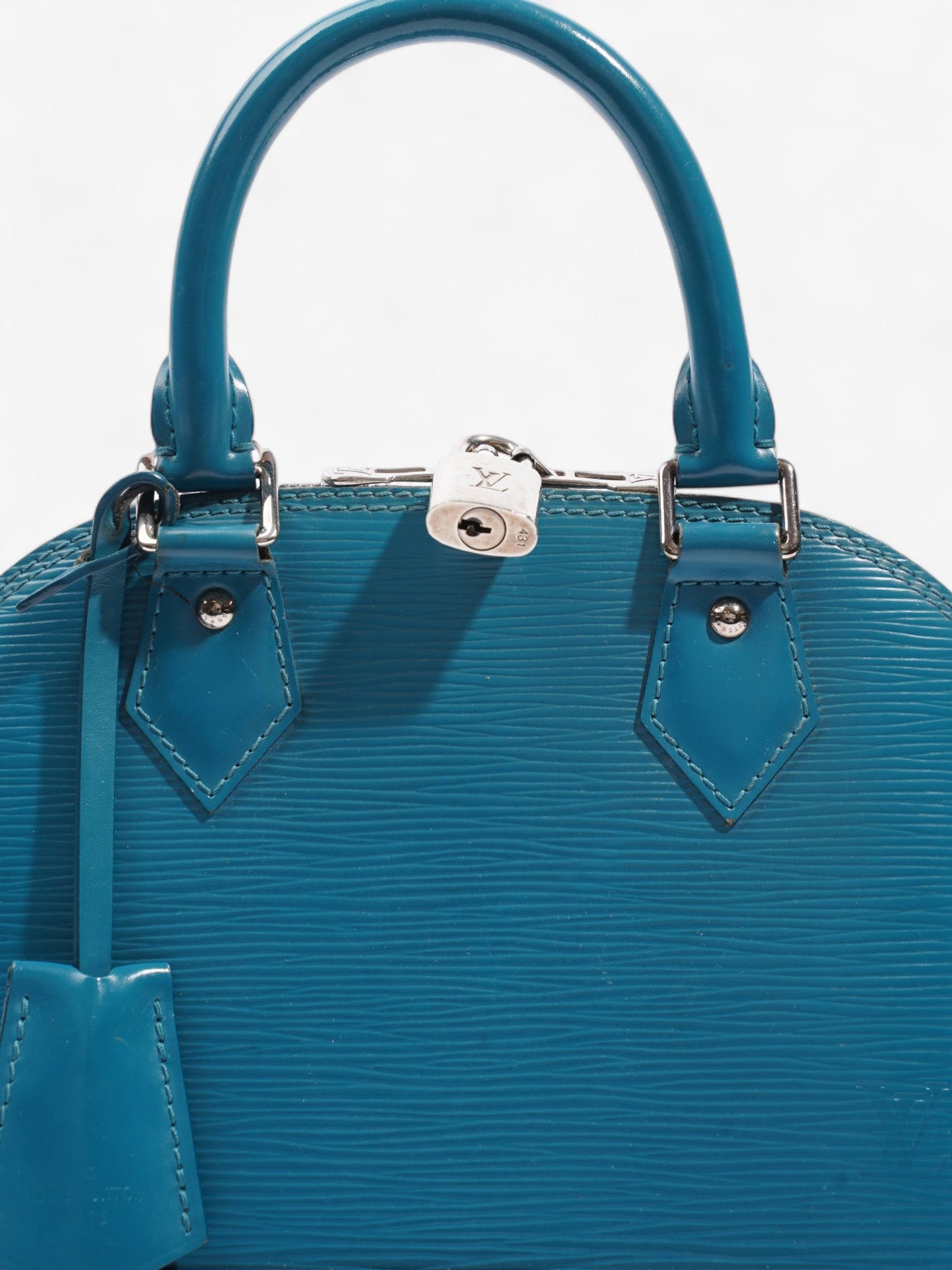 Louis Vuitton Alma BB Cyan Blue Epi Leather