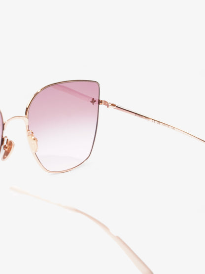 Louis Vuitton LV Charm Cat Eye Sunglasses Pink Gold Acetate 140mm