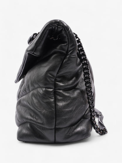 Saint Laurent Lou Lou Puffer Black Nappa Leather Large