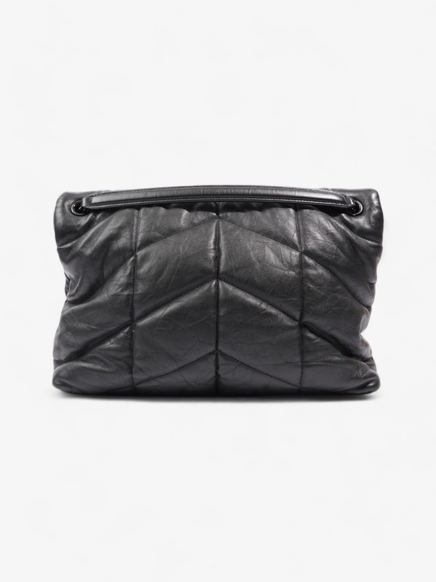 Saint Laurent Lou Lou Puffer Black Nappa Leather Large