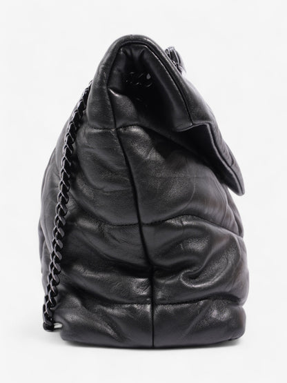 Saint Laurent Lou Lou Puffer Black Nappa Leather Large