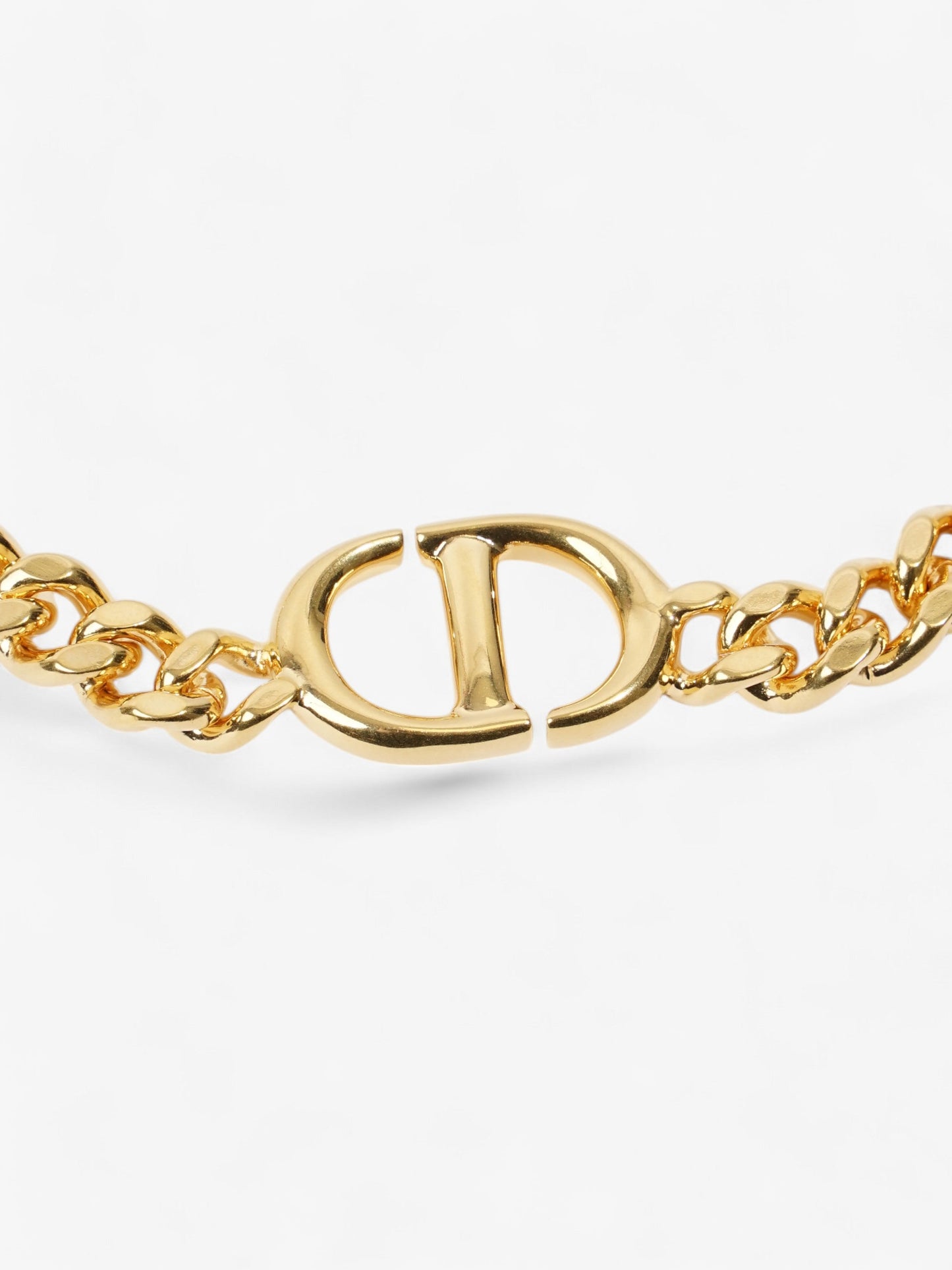 Christian Dior CD Chain Choker Gold Base Metal