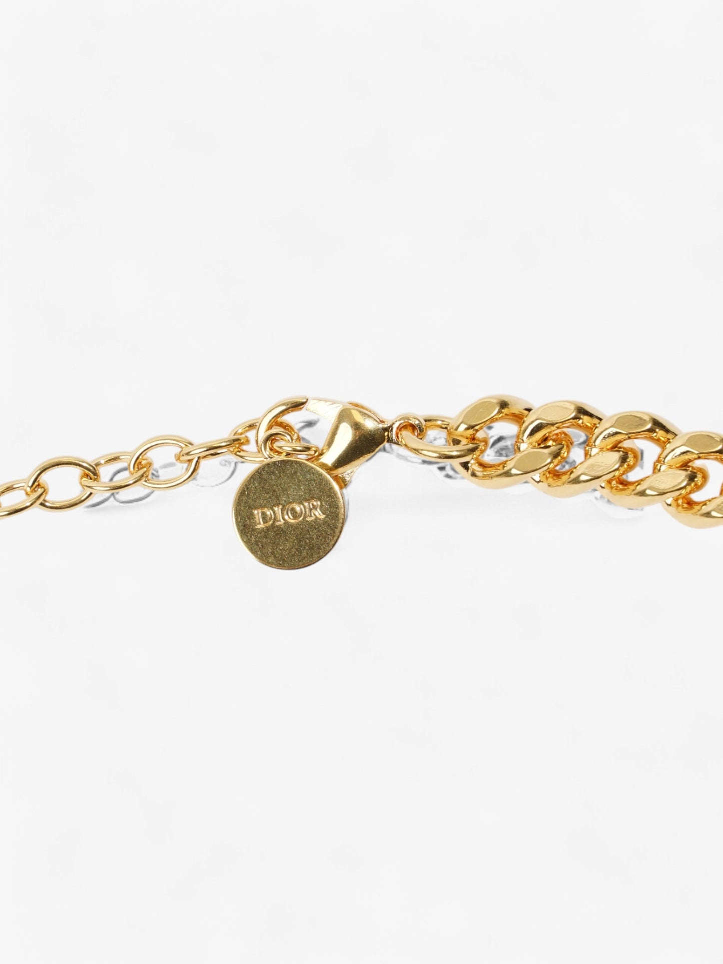 Christian Dior CD Chain Choker Gold Base Metal