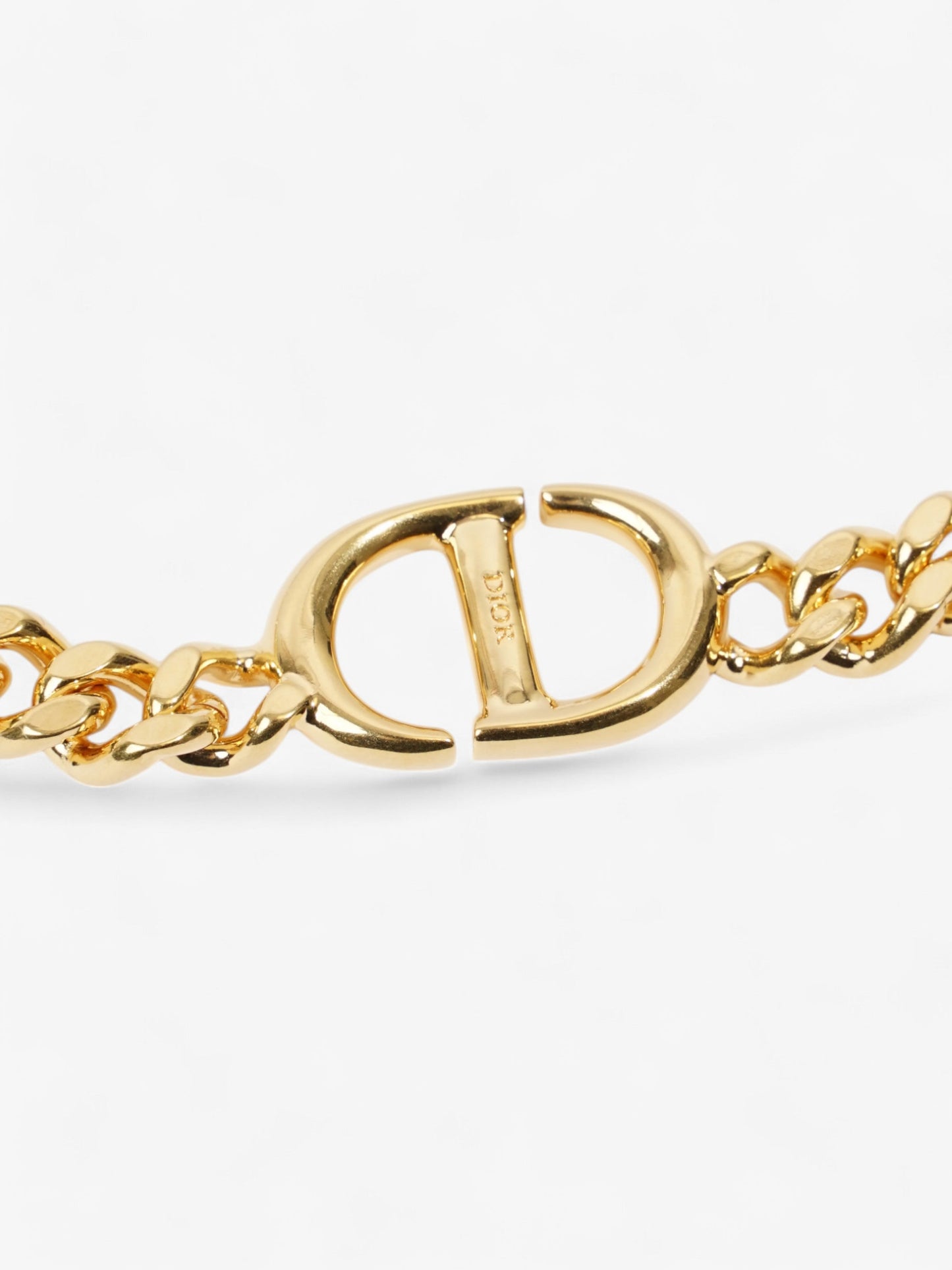Christian Dior CD Chain Choker Gold Base Metal