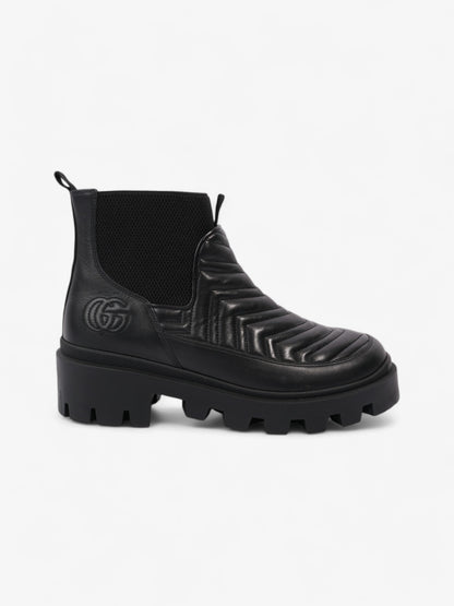 Gucci GG Marmont Boots Black Leather EU 40.5 UK 7.5
