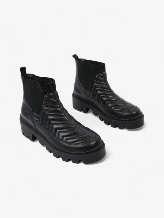 Gucci GG Marmont Boots Black Leather EU 40.5 UK 7.5