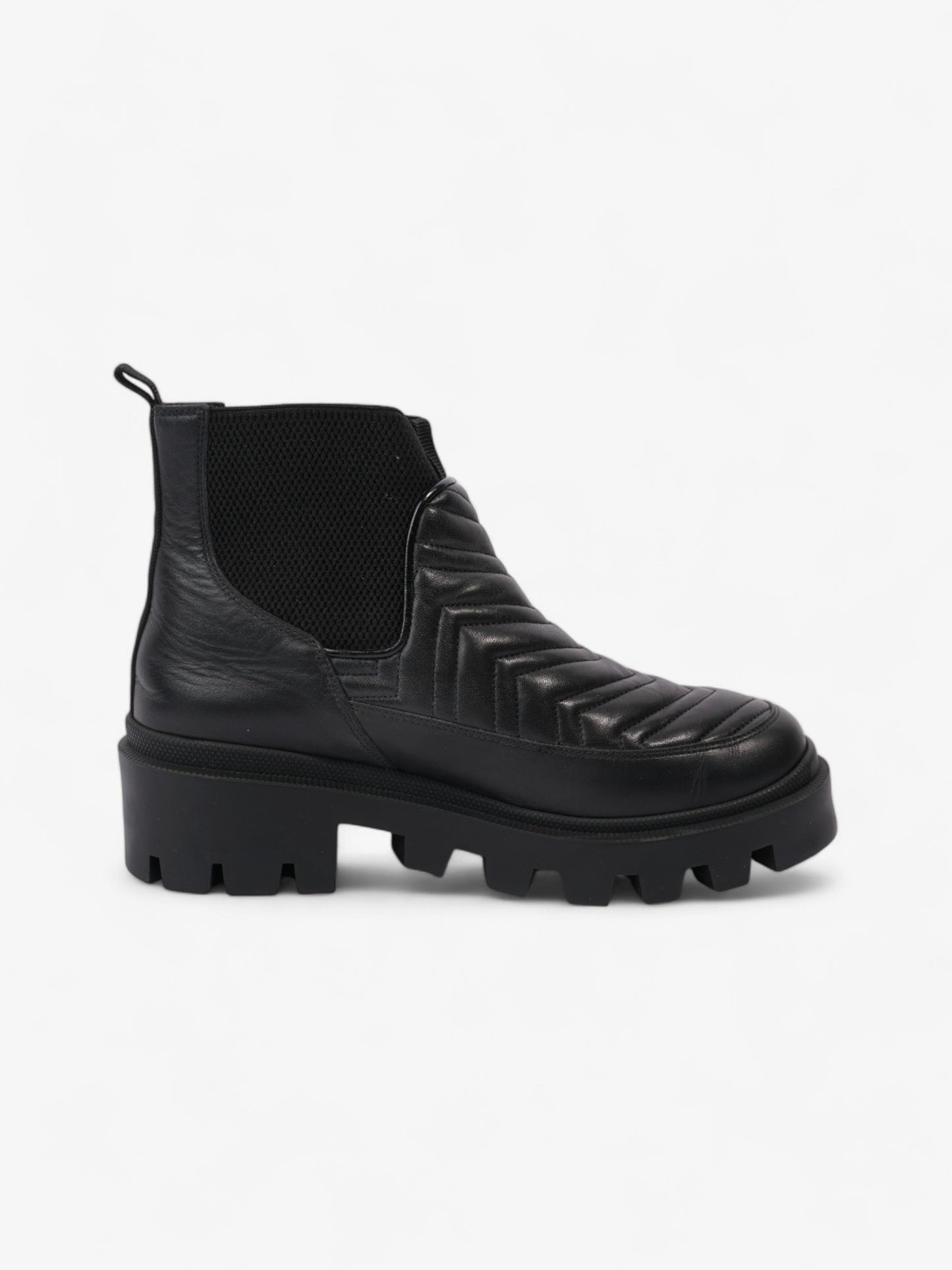 Gucci GG Marmont Boots Black Leather EU 40.5 UK 7.5