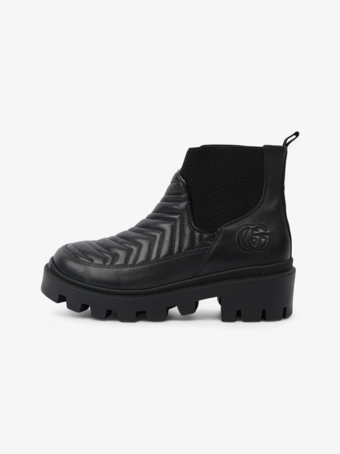 Gucci GG Marmont Boots Black Leather EU 40.5 UK 7.5