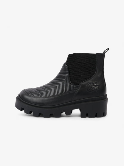Gucci GG Marmont Boots Black Leather EU 40.5 UK 7.5