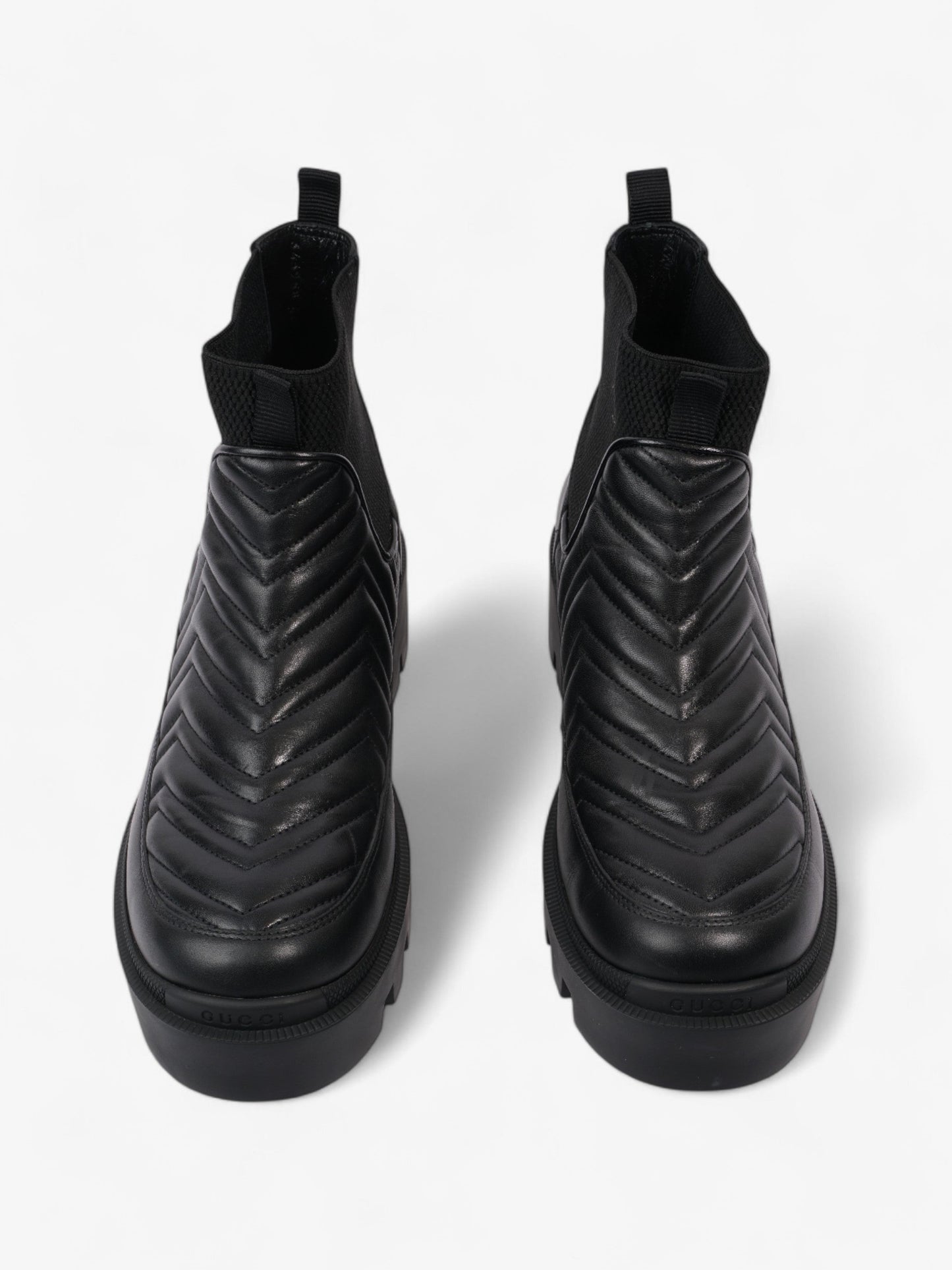 Gucci GG Marmont Boots Black Leather EU 40.5 UK 7.5