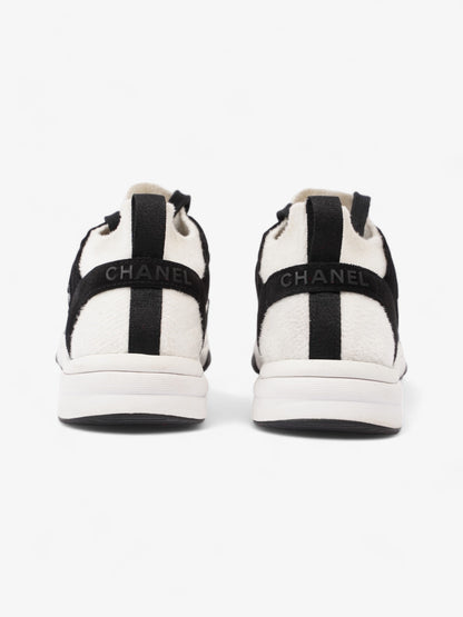 Chanel CC Logo Sneakers Black / White Fabric EU 38 UK 5