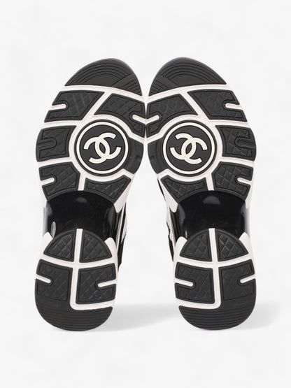 Chanel CC Logo Sneakers Black / White Fabric EU 38 UK 5