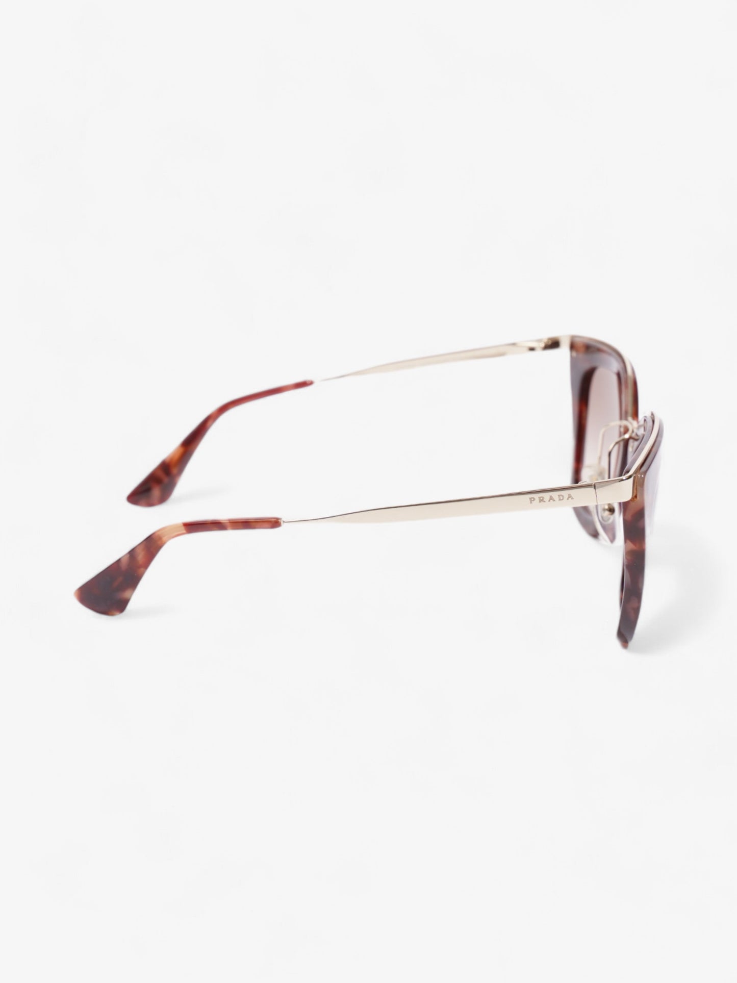 Prada Cat-Eye Sunglasses Brown / Pink / Gold Acetate 140mm