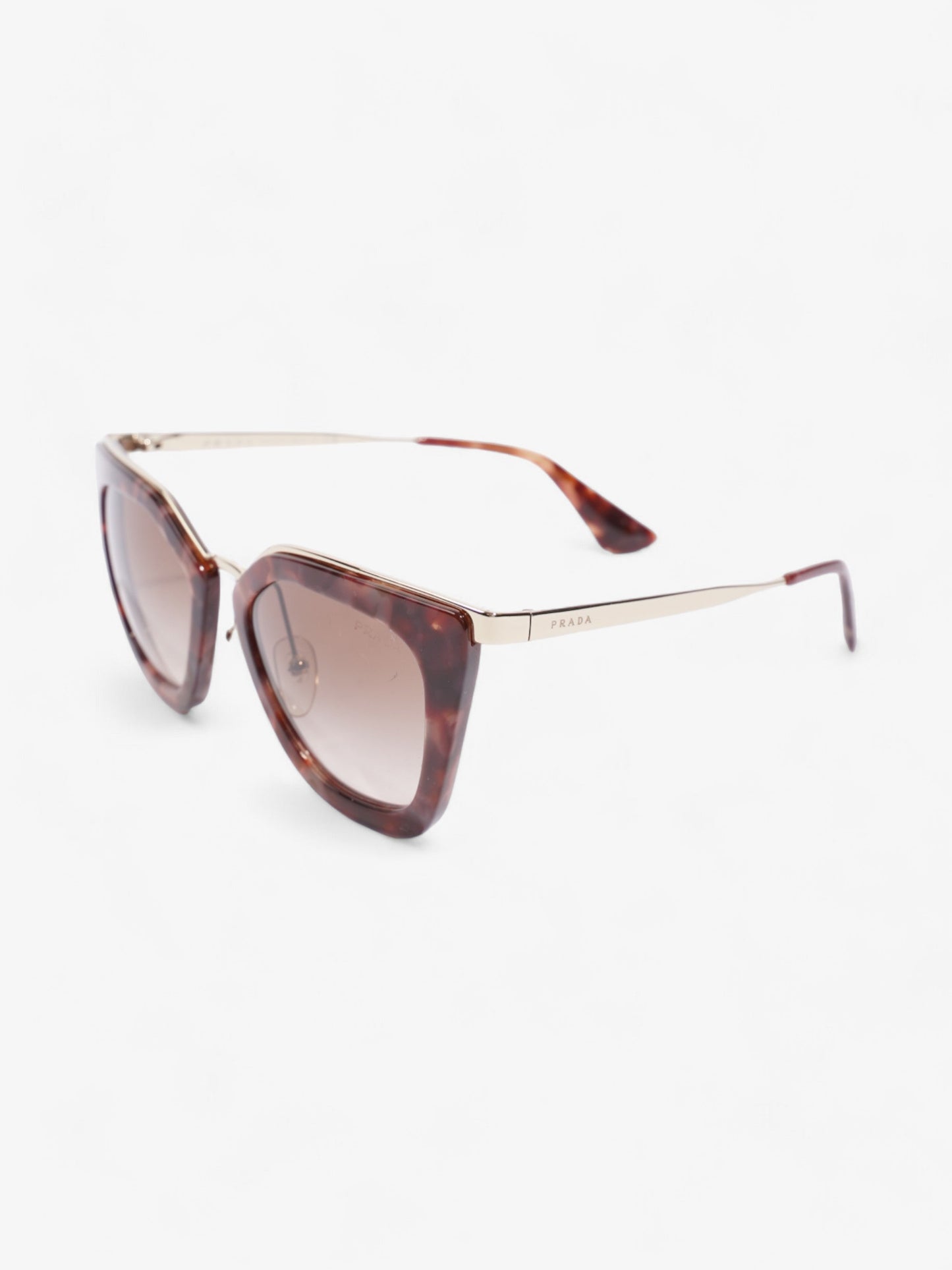 Prada Cat-Eye Sunglasses Brown / Pink / Gold Acetate 140mm