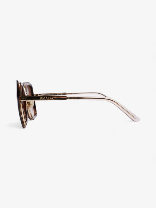 Prada Hexagon Sunglasses Tortoise  Acetate 135mm