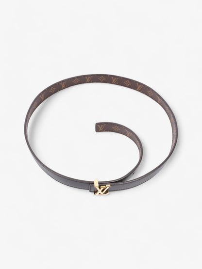 Louis Vuitton LV Iconic Reversible Belt Monogram / Black / Gold Coated Canvas 85cm / 34"