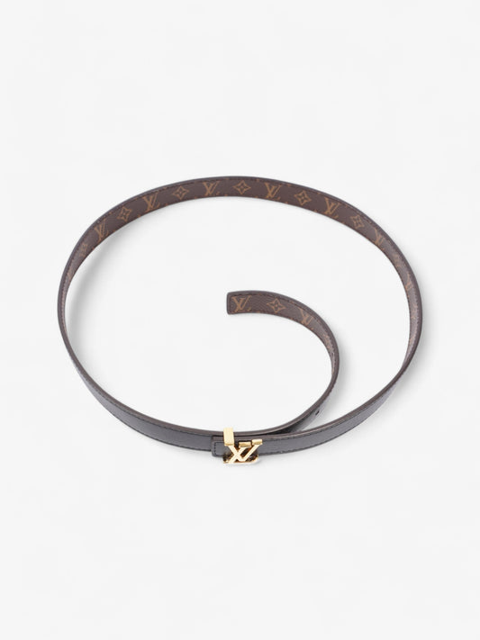 Louis Vuitton LV Iconic Reversible Belt Monogram / Black / Gold Coated Canvas 85cm / 34"