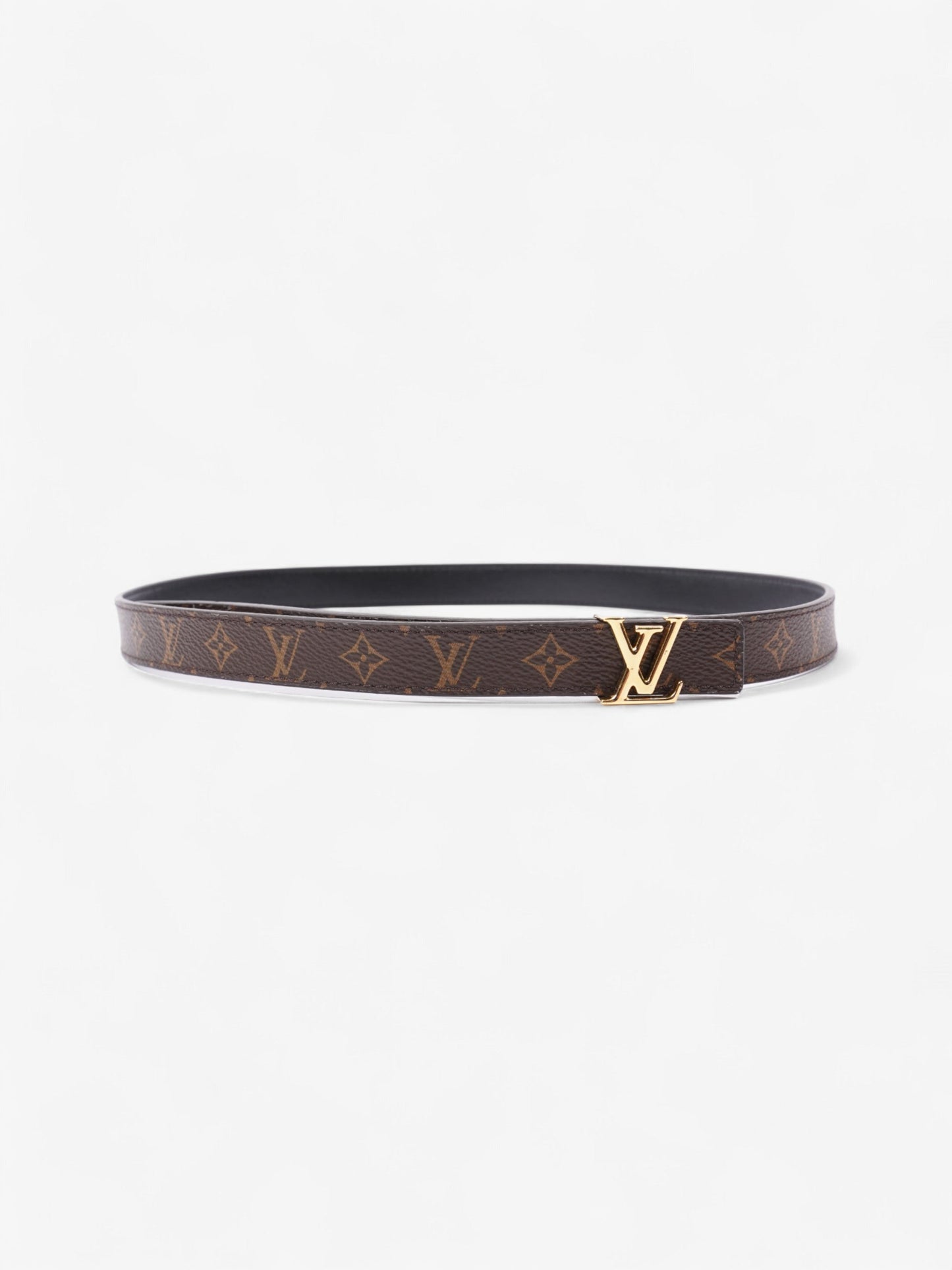 Louis Vuitton LV Iconic Reversible Belt Monogram / Black / Gold Coated Canvas 85cm / 34"