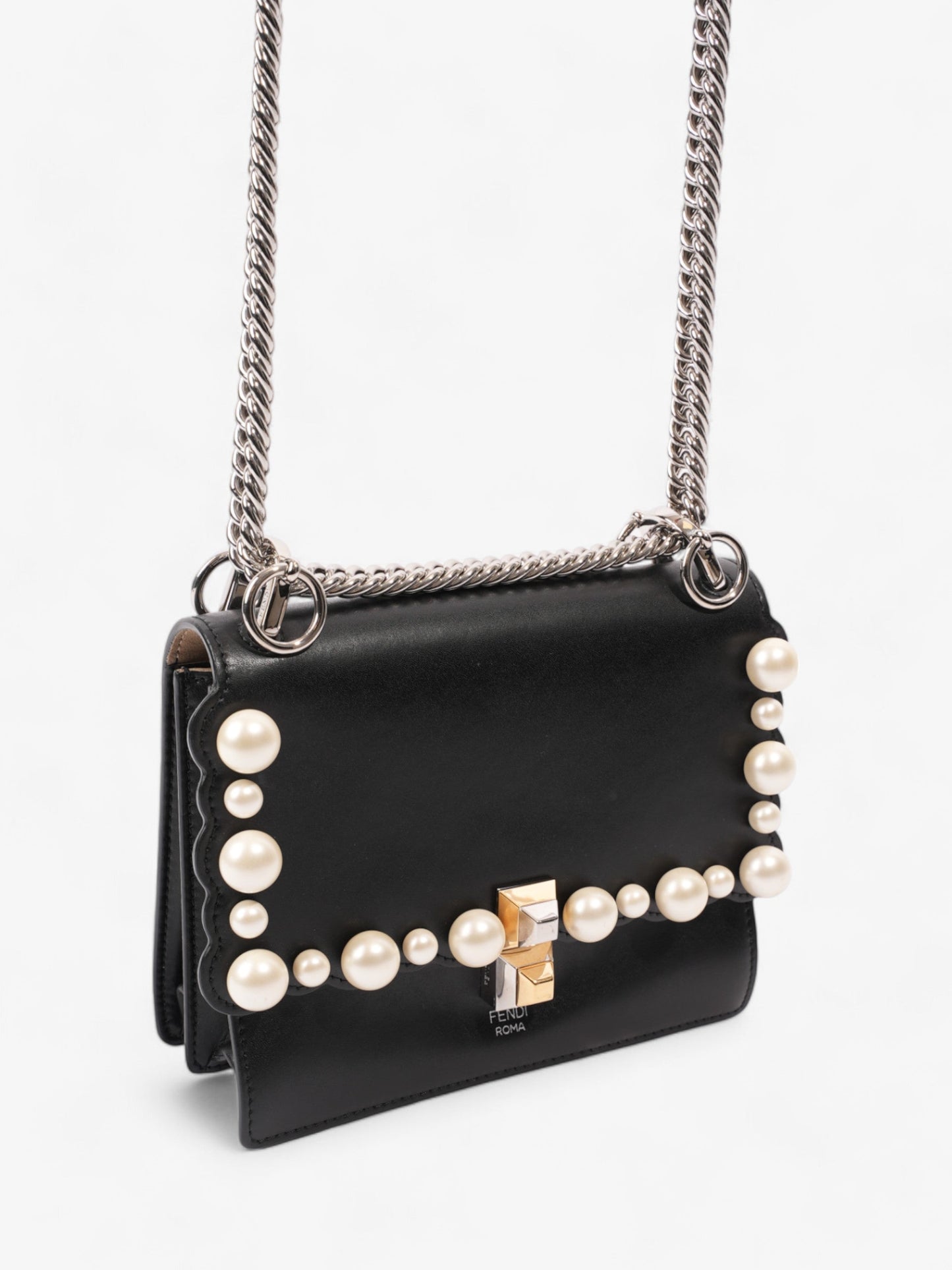 Fendi Kan I Black Leather Small