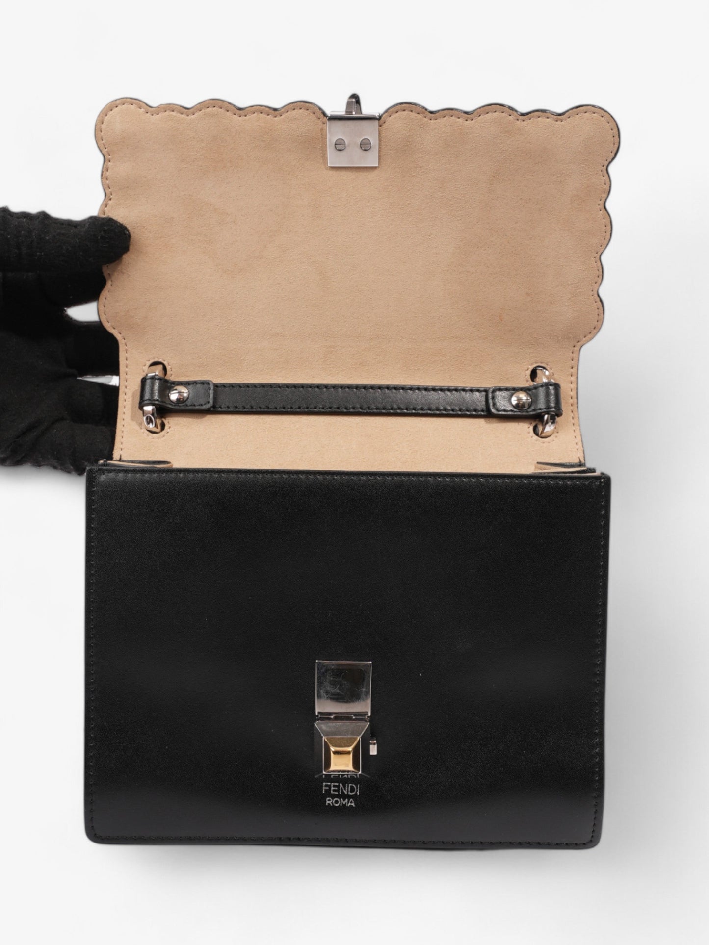 Fendi Kan I Black Leather Small