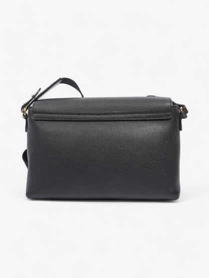 Burberry Note Bag Black / House Check Calfskin Leather Medium