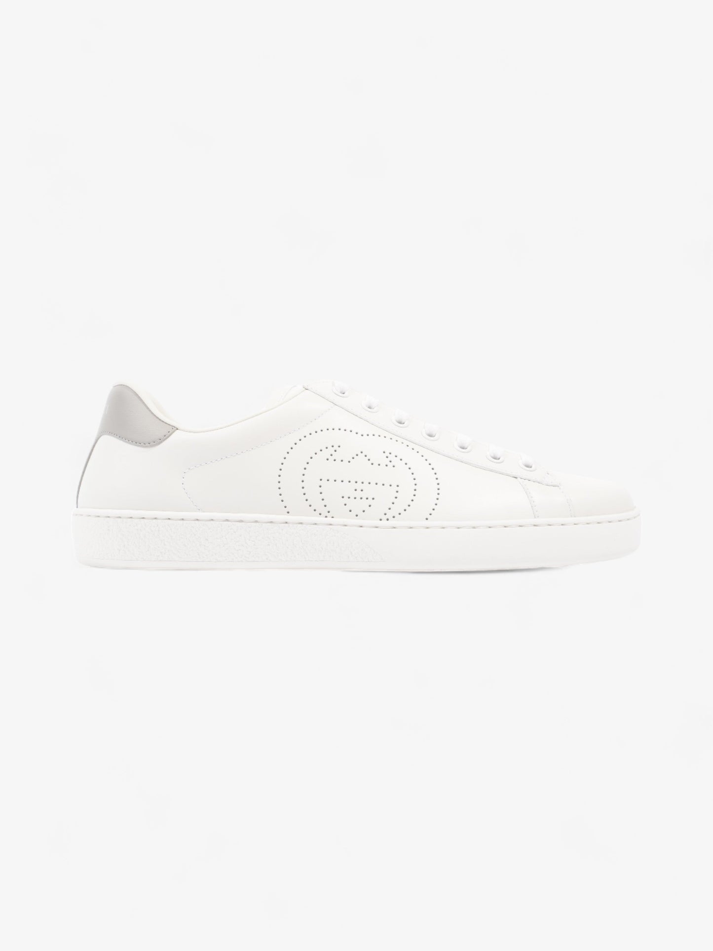 Gucci Interlocking G Sneaker White Leather EU 43.5 UK 9.5