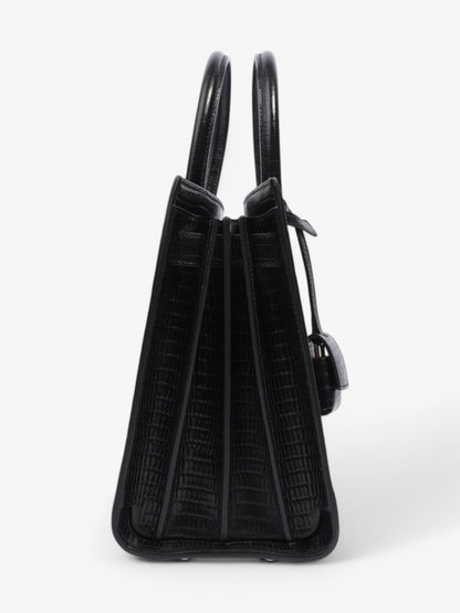 Saint Laurent Sac de Jour Black Crocodile Leather Small