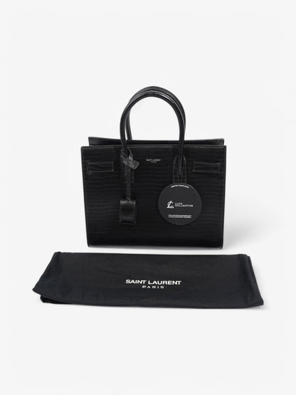 Saint Laurent Sac de Jour Black Crocodile Leather Small