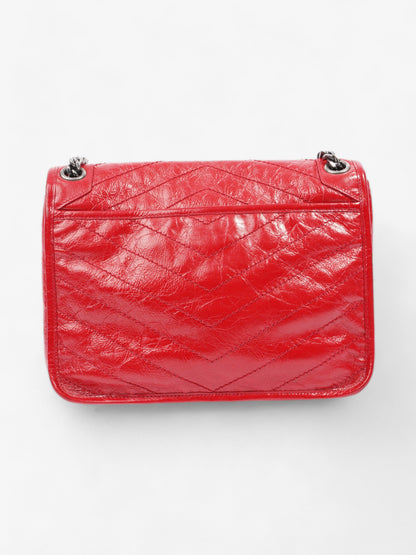 Saint Laurent Niki Red Calfskin Leather Medium