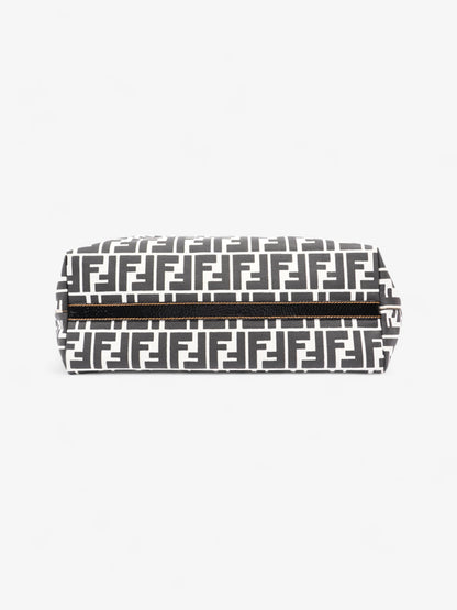 Fendi FF Roll Tote White / Black Canvas