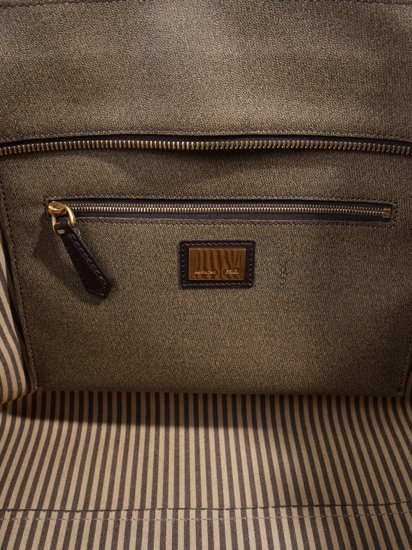 Fendi Zucca Tote Bag Tobacco / Black Canvas