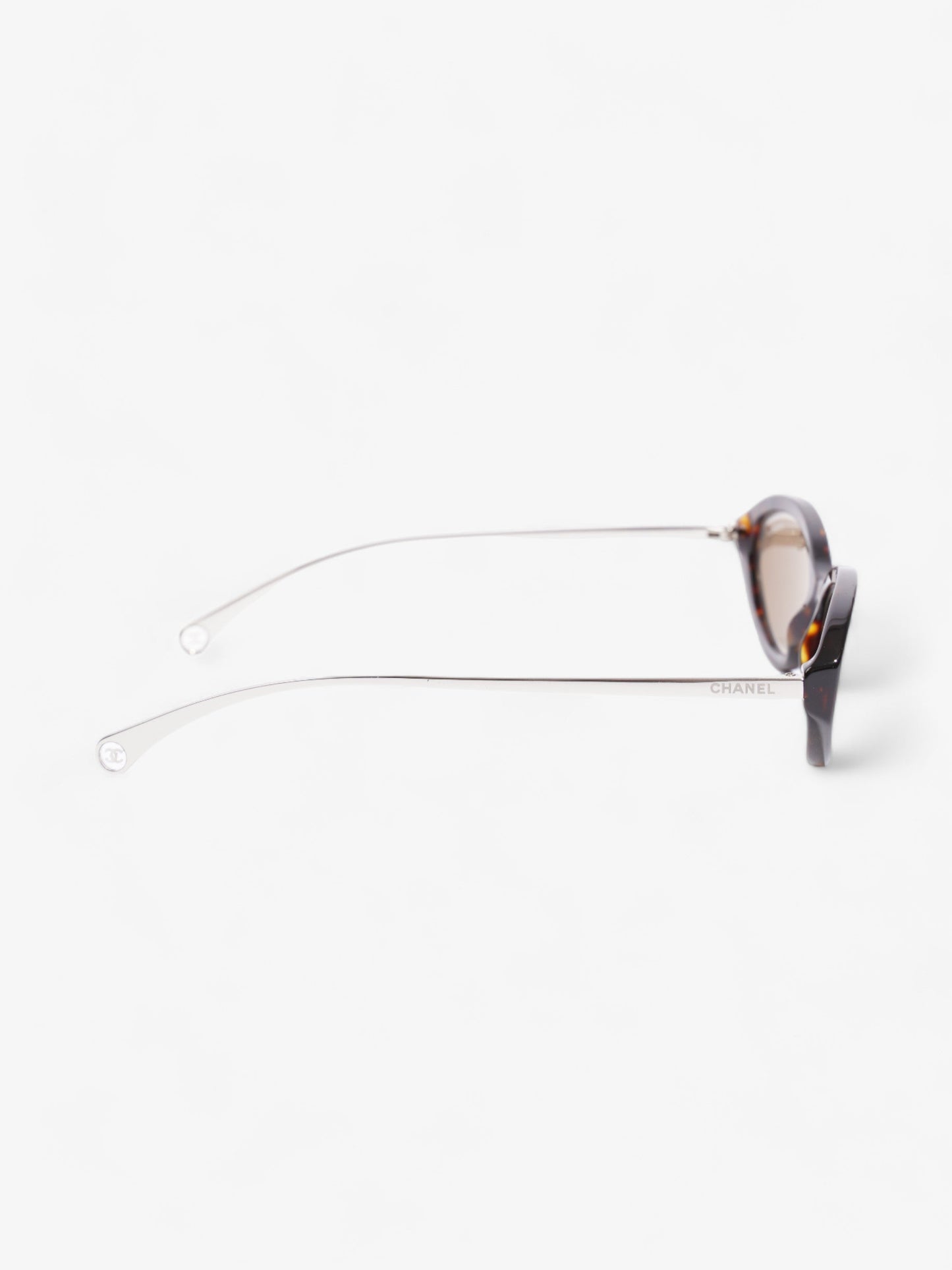 Chanel Oval Sunglasses Dark Tortoise Acetate 140mm