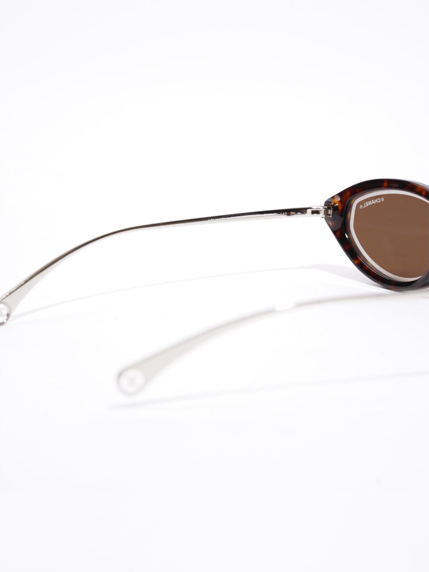Chanel Oval Sunglasses Dark Tortoise Acetate 140mm