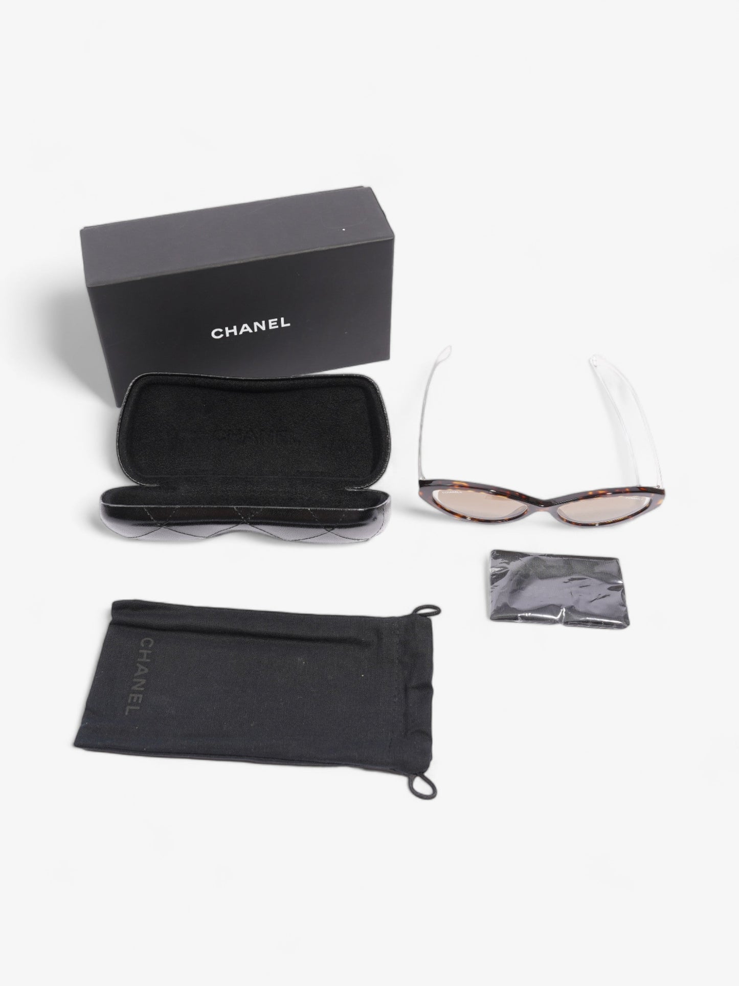 Chanel Oval Sunglasses Dark Tortoise Acetate 140mm