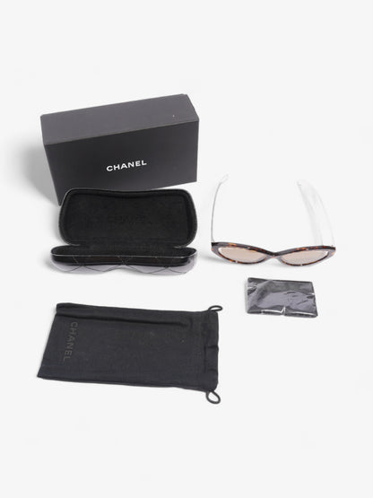 Chanel Oval Sunglasses Dark Tortoise Acetate 140mm