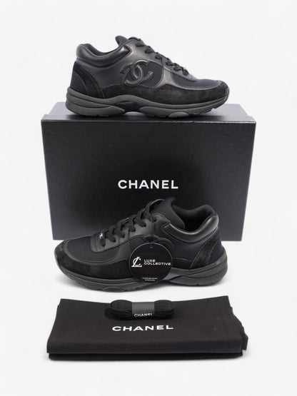 Chanel CC Logo Sneakers Black Suede EU 39 UK 6