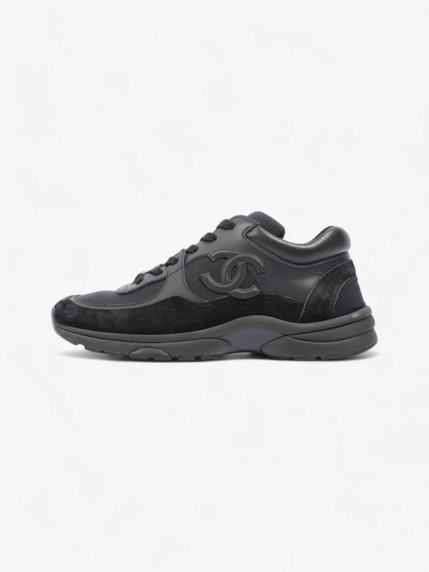 Chanel CC Logo Sneakers Black Suede EU 39 UK 6