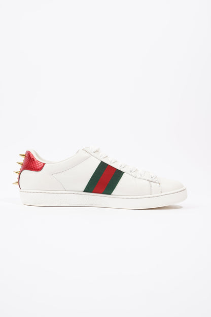 Gucci Ace Studded  White  / Green / Red Leather EU 39 UK 6