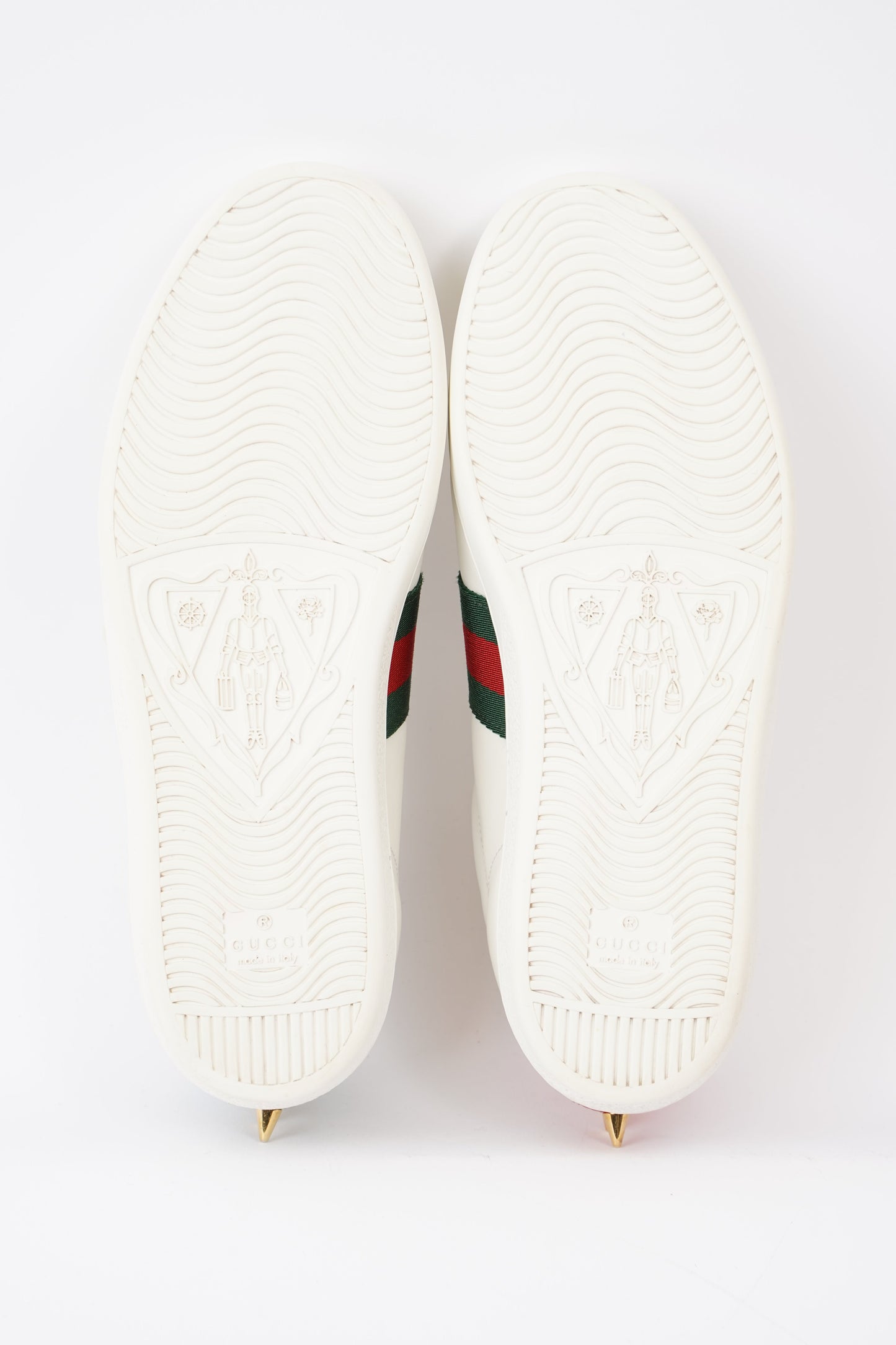 Gucci Ace Studded  White  / Green / Red Leather EU 39 UK 6