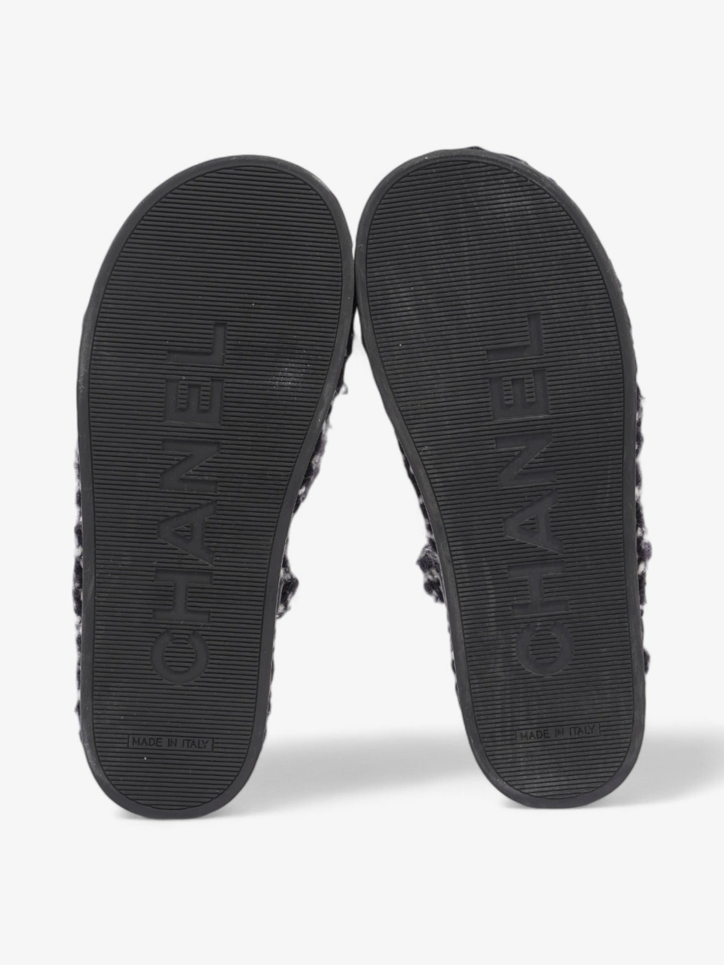 Chanel Cord Logo Sandals Black / White / Gold Lambskin Leather EU 36 UK 3