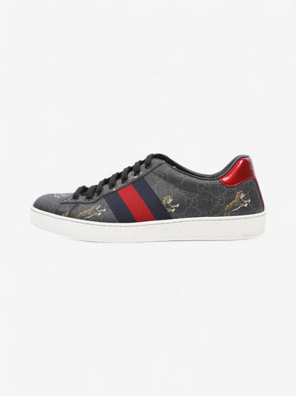 Gucci Ace GG Supreme Sneakers Black / Navy / Red Canvas EU 40 UK 6