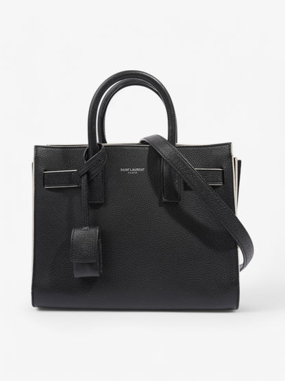 Saint Laurent Sac De Jour Black / White Calfskin Leather Nano