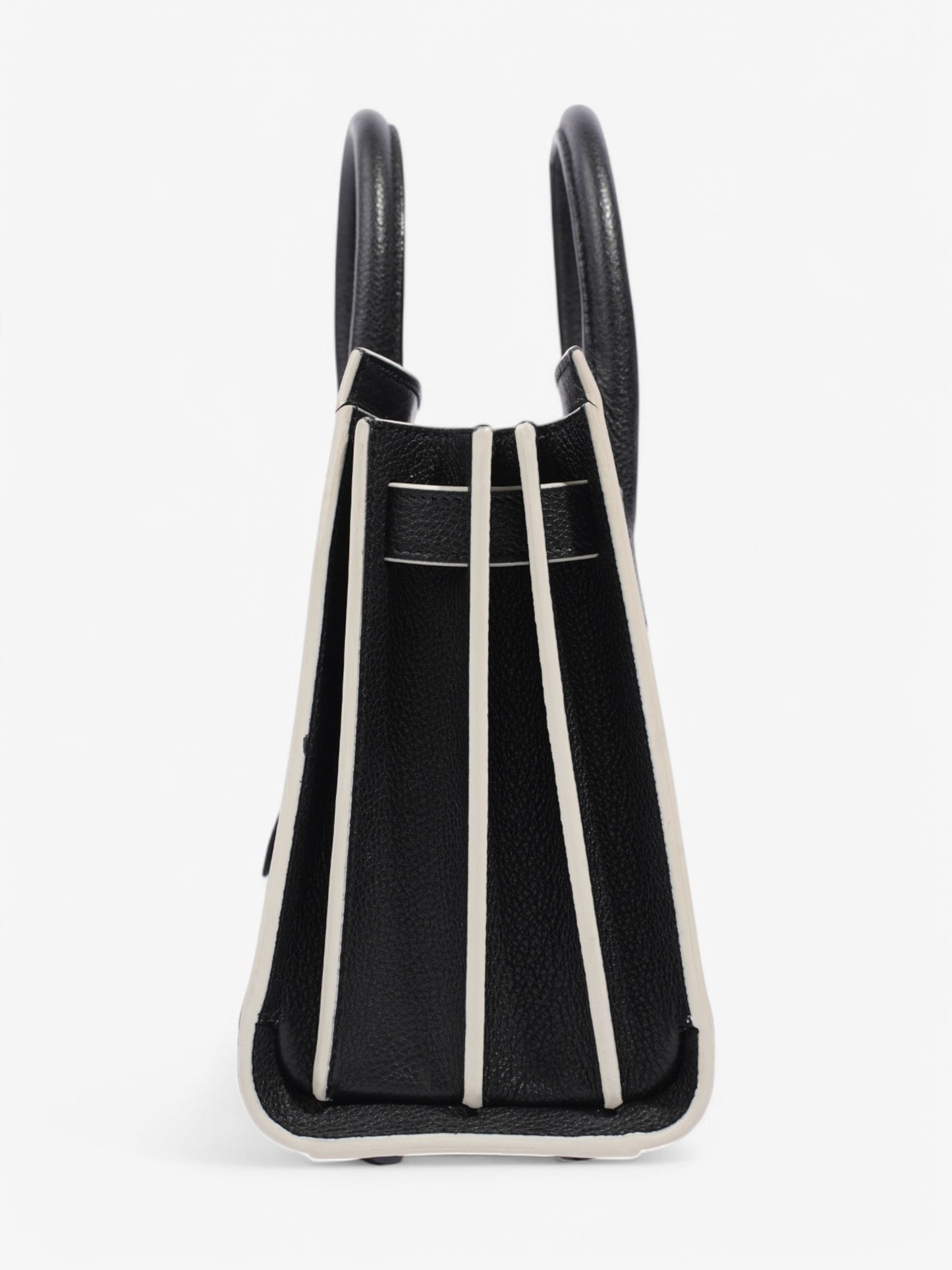 Saint Laurent Sac De Jour Black / White Calfskin Leather Nano
