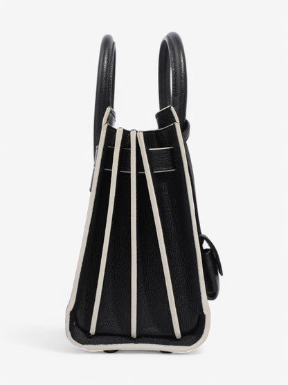 Saint Laurent Sac De Jour Black / White Calfskin Leather Nano