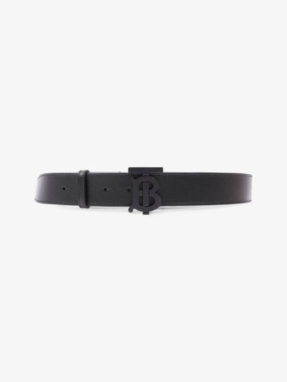 Burberry TB Plaque Belt Black Leather 90cm / 36"