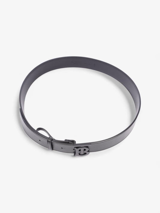 Burberry TB Plaque Belt Black Leather 90cm / 36"